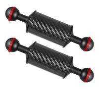2 x carbon fibre underwater swimming arm for ultralight, D40 mm, 6 inches, buoyancy force 55 g x 2, swimming arm, dual 1 inch ball, underwater swimming arm for underwater camera, system, diving tray