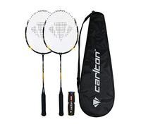 2 x Carlton Pro Attack Badminton Rackets + Covers and 6 Shuttles