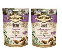 2 X CARNILOVE INTO THE WILD GRAIN FREE PREMIUM DOG TREAT CRUNCHY SNACKS FLAVOURS