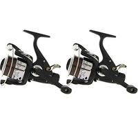 DNA LEISURE 2 x Carp Coarse Free Runner MAX40 2BB Black Fishing Reels with 8lb Line