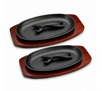 2 x Cast Iron Food Platter