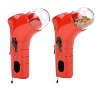 2 x Cat Treat , Treat Dispenser Toy, Handheld Snack Slinger, Dispenser Training Toy, Interactive Tool Eject Cat Toy, Pet Treat Dispenser, Portable Dog Foot