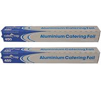2 x Caterwrap Catering Aluminium Foil 45cms Wide x 70 Metres Long
