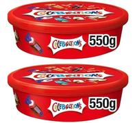 2 X Celebration Chocolate Tubs 550G Perfect For Christmas (NEW PACK)