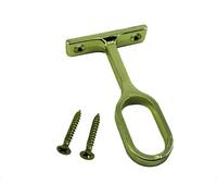 2 x Centre Supports for Wardrobe Oval Rail Rod EB BRASSED and Screws