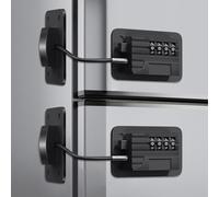 2 x Child Safety Locks with Combination, Window Opening Limiter, Child Drawer Lock, Cabinet Lock, Refrigerator Lock, Child Door Lock, Without Drilling (Black)