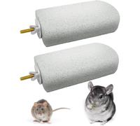 2 x Chinchilla Lava Ledge Rat Platform Climbing Platform, Small Pets Chew Toy, Small Animals Cage Accessories for Squirrel, Chinchilla, Hamster, Parrot (White, 5.1 x 2.75 x 1.06 inches)