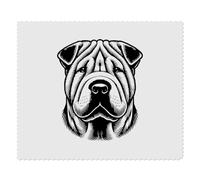 2 x 'Chinese Shar-Pei' Microfibre Lens/Glasses Cleaning Cloths (LC00028643)