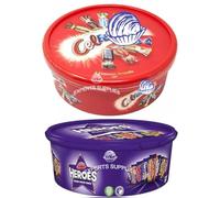2 x Chocolate Tub For Heros and Celebrations 550g Perfect For Birthday, christmas, New year 2025.(NEW PACK)