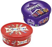 2 x Chocolate Tubs ASSORTED PACK 1 Each Of Celebrations 650g, Heros 600g Chocolate Sharing Tub Perfect For Any Occasion Ideal Gifts