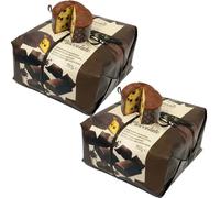 2 x Christmas Cakes 750g - Candied Lemon Peels & Lemon Cream, Raisins & Citrus Peels - Oven-Baked (Chocolate Cream & Chocolate Chips)