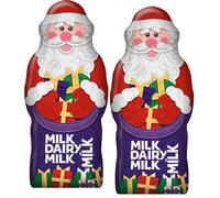 2 x Christmas Chocolate Santa Hollow Figure 100g - Festive Milk Chocolate Santa Treat - Cdb