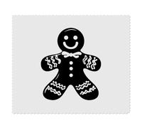 2 x 'Christmas Gingerbread Man' Microfibre Lens/Glasses Cleaning Cloths (LC00032483)
