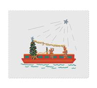 2 x 'Christmas On A Narrow Boat ' Microfibre Lens/Glasses Cleaning Cloths (LC00028913)