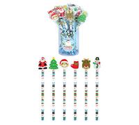 2 X Christmas Pencil with Eraser - Pack of 6