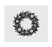 2 x 'Christmas Wreath ' Microfibre Lens/Glasses Cleaning Cloths (LC00030643)