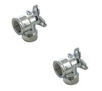 2 x Chrome Compression Wall Plate Elbow 15mm x 1/2 pwp4