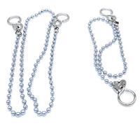 2 x Chrome Plug Chains - 300mm Basin and 450mm Bath/Large Sink, Ball Type