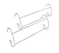 2 X Chrome Radiator Towel Rail Rack Stand Indoor Clothes Airer Dryer Twin Rails Metal Wire