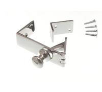 2 X Chromed Heavy Duty Counter Flap Catch/Latch Stay with Screws