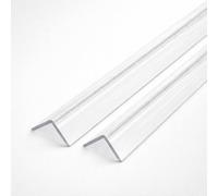 2 x Clear 1 Metre uPVC Plastic Rigid Corner Trim 50x50mm 90 Degree