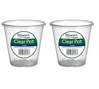 2 x Clear Orchid Pots Plastic Orchid Flower Plant Pot For Optimal Growth 11cm