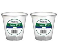 2 x Clear Orchid Pots Plastic Orchid Flower Plant Pot For Optimal Growth 13cm