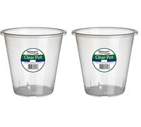 2 x Clear Orchid Pots Plastic Orchid Flower Plant Pot For Optimal Growth 18cm