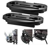 2 x Clip On Side Table Tray For Zero Gravity Sun Lounger/Camping Chair Tablet Holder