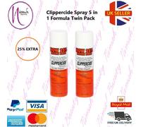2 X Clippercide Spray - For Hair Clippers 5 in 1 Formula (15 Oz.) 25% extra free