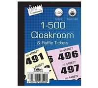 2 x Cloakroom/Raffle Tickets - Book of 500 in Pack of 5