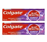 2 x Colgate Max White Purple Whitening Toothpaste 75ml