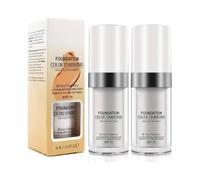 2 x Color Changing Foundation for Mature Skin, Liquid Makeup Base Nude Face Concealer Cream, Warm Tone Hydrating Coverage, 30 ml