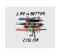 2 x 'Colorful Brushstrokes of Life' Microfibre Lens/Glasses Cleaning Cloths (LC00029396)