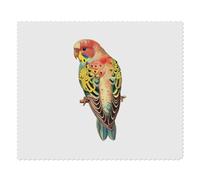 2 x 'Colourful Budgie' Microfibre Lens/Glasses Cleaning Cloths (LC00029338)