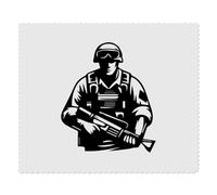 2 x 'Combat Soldier' Microfibre Lens/Glasses Cleaning Cloths (LC00027826)