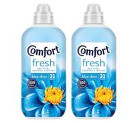 2 X Comfort Fabric Conditioner Blue Skies 930ml | 31 Washes | Liquid Fabric Softener | Long-Lasting Fresh Blue Skies Fragrance | Softens Fabrics | Suitable for Clothes, Towels & Bedding