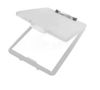 2 x Compact Clipboard Paper Storage Box File Clear