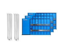 2 x Connecting Elements with 3 AquaDefenders - Connection Posts - Complete Set for Flood Protection - Connects 2 AquaDefender Water Barriers - Easy Installation - Protection for Larger Openings