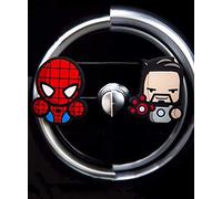 2 x Coolest Novelty Car Air Fresheners! Spiderman, Ironman, Marvel Avengers, Game Of Thrones, Deadpool... Transform Your Boring Car! (Avengers: Spider-Man & Iron Man Tony Stark)(Fresh Lemon)