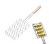 2 x Corn Holder for Grill | Portable Barbecue Roast Cooking Tool with Mesh Tongs for Barbecue | for Grilling Outdoor Camping Cooking Fish Grilling