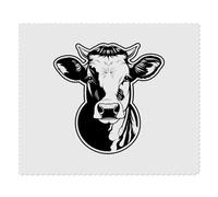 2 x 'Cow Head Front View' Microfibre Lens/Glasses Cleaning Cloths (LC00027455)