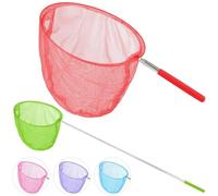 2 x Crabbing & Fishing Nets for Kids - Telescopic Long Handle Extendable Rock Pool & Pond Dipping Net - Fish & Crab Catching Net for Beach