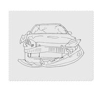 2 x 'Crashed Car' Microfibre Lens/Glasses Cleaning Cloths (LC00027537)