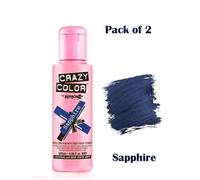 Crazy Color Semi Permanent Hair Dye 100ml - Choose From 41 Shades - Sapphire