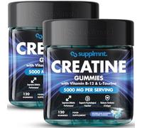 2 x Creatine Gummies 5000mg 120ct Max Strength Muscle Growth/Recovery Supplements for Men & Women Creatine Monohydrate Plus B12 and L-Taurine, Blue Raspberry Flavour, 2 Months Supply