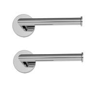 2 x Croydex Flexi-Fix Chrome Straight Toilet Roll Holder Epsom - VAT - QM481141