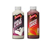 2 x Crucials (Garlic & Herb / Chilli & Garlic Sauce) - 500ml (& Doner Kebab Seasoning Mix)