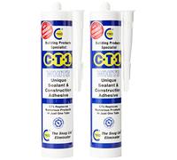 2 x CT1 Unique Sealant Construction Builders Standard Multi All Purpose Silicone Mastic Extra Strong Adhesive Glue 290ML in White