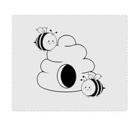 2 x 'Cute Bees & Hive' Microfibre Lens/Glasses Cleaning Cloths (LC00032465)